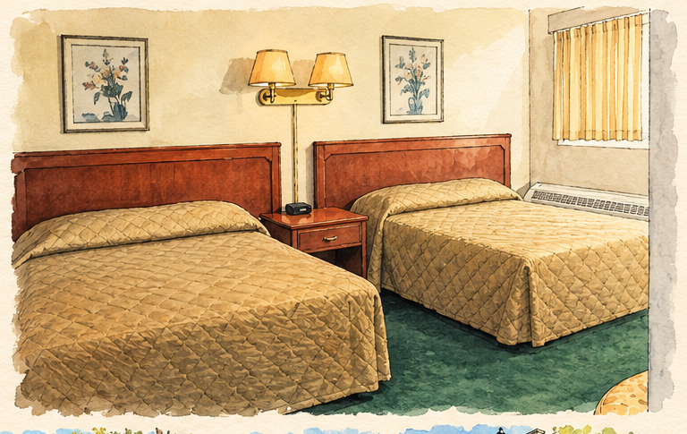 Illustration of two bed room
